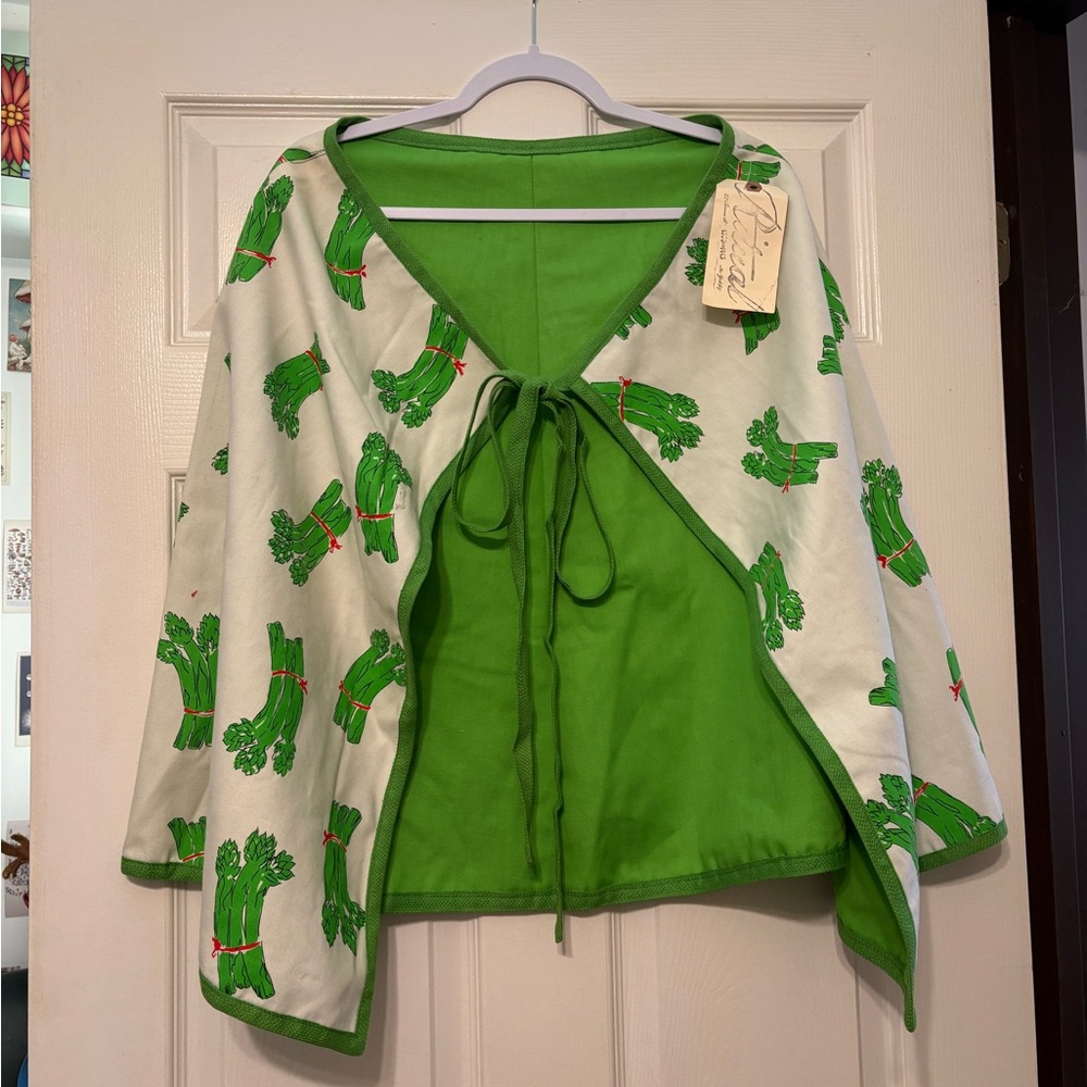 Vintage Asparagus Wrap Skirt/Apron/Cloak